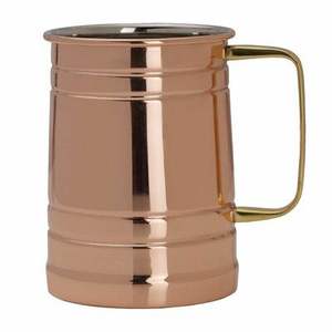 Pichet d'eau en acier inoxydable de qualité supérieure très brillant Table de corps en cuivre pur caractéristique décorative cruche à verres en métal bénéfique - Product Image 1