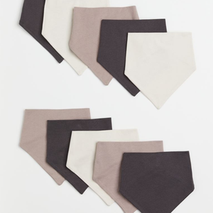 Bavoir ajustable en coton biologique pour bébé, lot de bavettes bandana absorbant, à la mode, 100% biologique - Product Image 4