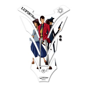LUPIN 3-THE THIRD WHITE 3D RESIN TANK DECALS สำหรับติดโลโก้กันน้ำบนรถจักรยานยนต์ - Product Image 1