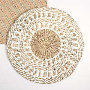 RaffiaธรรมชาติPlacematงานแต่งงานทอPlacemat Bohoตกแต่งโต๊ะรอบSeagrass Placemats - Product Image 2