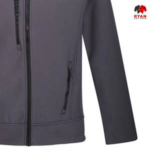 Veste Softshell sur mesure pour homme, fermeture éclair, tissu respirant avec logo personnalisé - Product Image 2