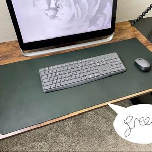 Premium Genuine Leather <b>Desk</b> Mat Handmade Cowhide Luxury Smell Proof Non Slip Durable Surface Office <b>Pad</b> for Professional Use - Product Image 1