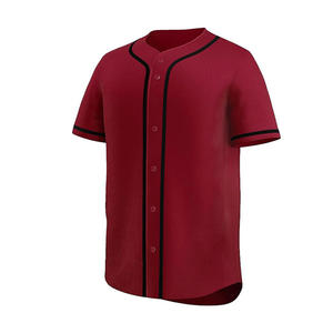Maillot de baseball confortable pour hommes, anti-bactérien, évacuation de l'humidité, col en V, vêtements de baseball et de softball légers et personnalisables - Product Image 2