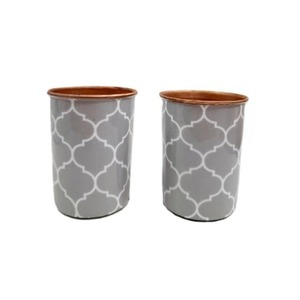 Verre en cuivre pur à grande capacité, imprimé multicolore, écologique, pour une boisson saine, bienfaits ayurvédiques et essentiels pour la cuisine - Product Image 3