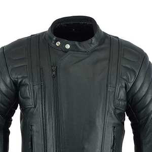 Chaquetas de cuero de moto para hombre de estilo único Color sólido Diseño único Ropa deportiva Chaqueta de cuero de moto - Product Image 5