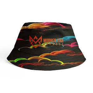 หมวกทรงถังใช้ได้ทุกเพศสำหรับฤดูร้อนหมวกผ้าคอตตอนโพลีเอสเตอร์พิมพ์ซับลิเมชันสีทึบ/ลายพรางแบบลำลองสำหรับกีฬากลางแจ้งและท่องเที่ยว - Product Image 1