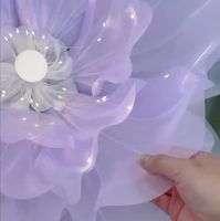 Decoración de Boda, Flor Artificial de Seda Acrílica LED, Rosa Amapola Gigante de Cabeza Grande, IP65, Alta Calidad