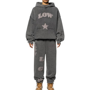 Sweat-shirt à capuche surdimensionné en coton 100% avec logo personnalisé, lavage à l'eau, taille plus, en molleton épais, lavage à l'acide - Product Image 5