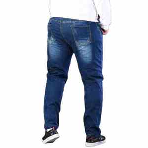 กางเกงยีนส์ผู้ชายทรงตรงแบบสบายๆ แห้งเร็ว รุ่นปรับแต่งได้ - Product Image 2