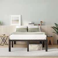 Cadre de lit en métal réglable OEM pleine taille avec rangement et revêtement en polyester pour mobilier de chambre moderne – Fabrication vietnamienne