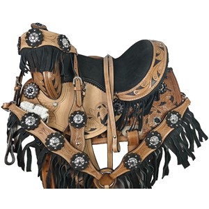 Selle de cheval Western en cuir de qualité supérieure pour la course de barillets, taille 17 pouces, siège disponible - Product Image 5