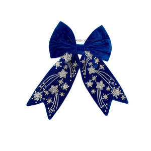 Hot Sale Boutique Cotton <b>Hair</b> Bows Girls Custom Design Beads Embroidery Wholesale Latest Small <b>Flower</b> - Product Image 4