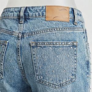 Professional Made New <b>Women's</b> Skinny Denim <b>Jeans</b> Pant Winter Casual Wear Stylish Rhinestone Price Outdoor Use Streetwear - Product Image 5