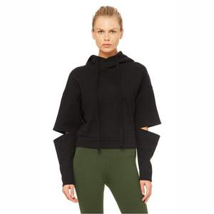 Sudadera con Capucha para Mujer, Estilo Urbano, con Recortes, Felpa Gruesa, Fabricante de Marca Privada - Product Image 6