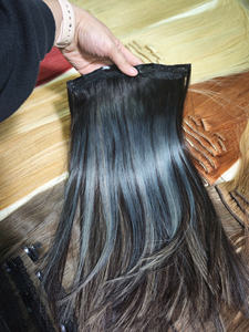 Wholesale 2025 Premium Quality 100% Vietnamese Virgin Human Hair <b>Extensions</b> <b>Clip</b>-In Machine Double Weft All Colors Body Wave - Product Image 2