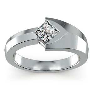 แหวนโรเดียมสำหรับงานแต่งงาน14K สีขาวทองสำหรับงานเลี้ยงเจ้าสาวแหวนหมั้นเพชร0.50กะรัตสำหรับปลูกในห้องปฏิบัติการ - Product Image 5