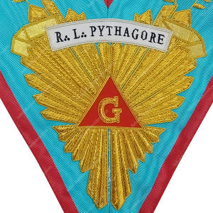 MASONIC REGALIA Venerable MAESTRO COLLAR DE AASR- FREEMASON COLLAR BORDADO HECHO A MANO - Product Image 2