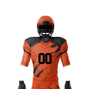 Ensembles d'uniformes de football américain de haute qualité en polyester à manches courtes pour l'équipe Chemises de football respirantes Style pantalon fabriqué - Product Image 4