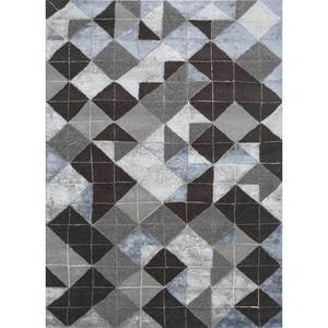 พรมขนสัตว์และใยวิสโคสทอมือลายทางเรขาคณิตสีเบจและสีน้ำตาลรูปทรงสี่เหลี่ยมผืนผ้าสำหรับตกแต่งบ้าน พรมปูพื้นขนาดใหญ่ รุ่น TR-14633 - Product Image 1