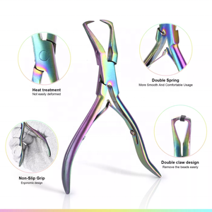 Alicates Profesionales para Extensiones de Cabello, Kit de Herramientas de Acero Inoxidable, Alicates para Cerrar y Remover Microperlas, Gancho y Dispositivo de Extracción de KKZ - Product Image 5