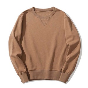 Qualité supérieure surdimensionné hommes pull sweat 100% coton polaire hommes sweats col rond Logo personnalisé basics sweats - Product Image 2