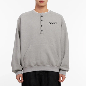 Sudadera Casual de Color Sólido para Hombre con Logotipo Personalizado, Precio al por Mayor, Material Cómodo, Diseño de Manga Larga 2026 - Product Image 1