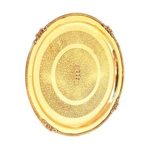 Alta demanda Bandeja de servicio de latón con asas y diseño de plato hondo para uso alimentario y decorativo Disponible a granel - Product Image 5