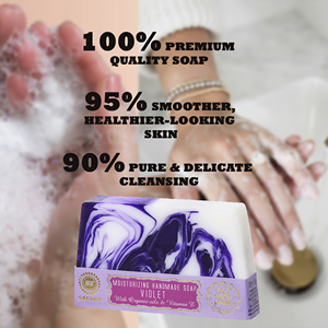 Savon Nettoyant Doux pour le Corps et le Visage, Élégant Velours Violet, 80g, Produit de Bain Floral Délicat, Marque Privée OEM ODM - Product Image 2