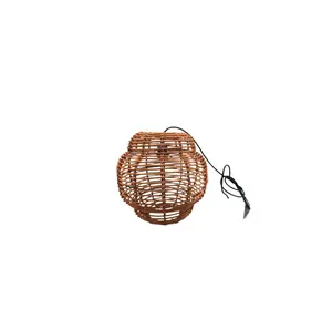 Portavelas de mimbre clásico hecho a mano al por mayor/lámparas de mimbre de bambú/linterna de ratán con luz para decoración fiesta en casa al aire libre - Product Image 1