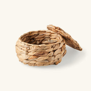 Mini boîte en jacinthe d'eau avec couvercle, bon prix, organisateur de rangement, boîtes en jacinthe naturelle - Product Image 6