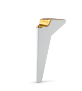 ขาเฟอร์นิเจอร์ทรงตัวที รุ่น Prizma ขนาด 19 ซม. สีขาว พลาสติกทาสี ทันสมัย ทนทานต่อการขีดข่วน แข็งแรง ติดตั้งง่าย เหมาะสำหรับห้องครัวและโซฟา - Product Image 1