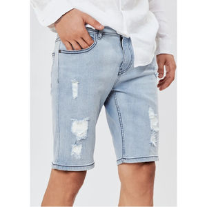 Custom Distressed Embroidery <b>Men</b> Fashion Jorts High Quality Washed <b>Baggy</b> <b>shorts</b> Acid Wash Double Hem Denim <b>Shorts</b> OEM 2025 - Product Image 1