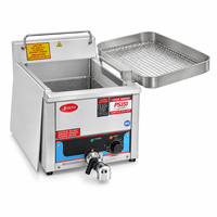 Friteuse électrique de table professionnelle en acier inoxydable, à cuve simple ou double, pour snack-bars et restaurants de restauration rapide
