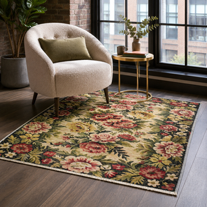 <b>Rug</b> Weavers RW7092 Anatolia Slate Black Tribal Washable <b>Rug</b> Dropshipping Wholesale Washable Chenille 10 Sizes - Product Image 5