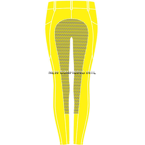 Culotte d'équitation à siège complet Leggings de cheval en silicone Vêtements équestres Collants d'équitation taille haute avec poches pour téléphone intelligent - Product Image 1