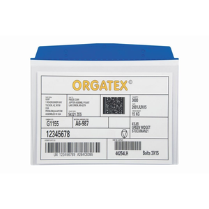 Portadocumenti ESD, da appendere, DIN A5 orizzontale, Trasparente/Blu, 10 pz. / Confezione.- SD013-ESD-03 - Product Image 1
