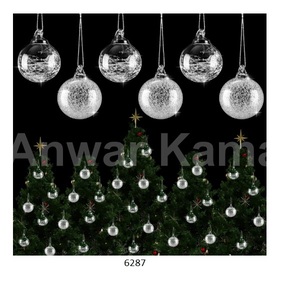 12 Pcs Verre Clair Arbre De Noël Ornement Boule Ornements Taille Assortie Ornements Boules Arbre De Noël Décorations Pour La Maison - Product Image 2
