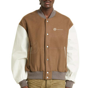 Blousons en laine pour hommes, style universitaire, décontractés, confortables, respirants, tricotés, col montant, haute qualité, design optimal, pour l'hiver - Product Image 1