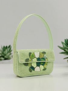 Bolso bordado con patrón de hojas y forro interior - Product Image 3