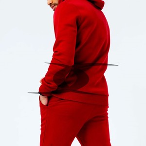 Conjunto personalizado de Sudadera con capucha recortada con diamantes de imitación y pantalones de chándal acampanados, chándal para hombre - Product Image 2