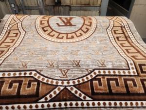 Ensemble de tapis rectangulaires modernes Adiva en jacquard tissé, fabriqués à la machine, à poils longs, résistants aux taches, en polypropylène, jute et polyester pour la maison - Product Image 4