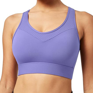 Women's Lightweight <b>Racerback</b> Sports <b>Bra</b> Soft Padding High Support Shockproof for Active Workouts Plus Size Available Breathable - Product Image 1