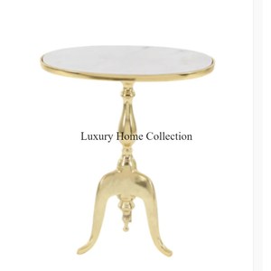 Soporte de Metal chapado en oro para manualidades y artes creativas modernas de la mejor calidad para mesa de centro redonda de mármol blanco para hogar y hoteles - Product Image 1