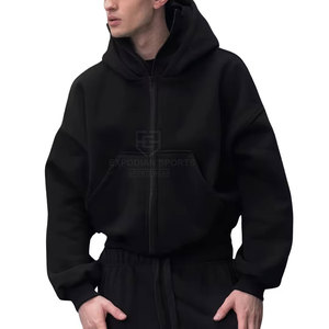 Balaclava intégrale à capuche en coton mélangé avec fermeture éclair pour l'hiver, mode urbaine - Product Image 3
