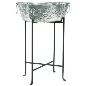 Seau à glace de fête en aluminium texturé, artisanat métallique moderne, finition satinée de luxe, fait à la main pour les mariages, fabriqué par ZAHID - Product Image 2