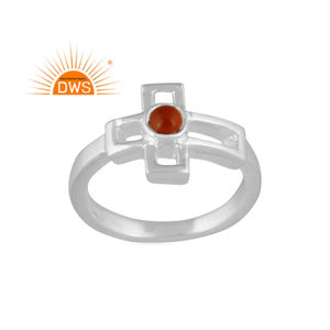 Best Selling 925 Fine Sterling Silver Natural Carnelian Gemstone <b>Statement</b> <b>Ring</b> Jewelry For Women Gift For Her - Product Image 1