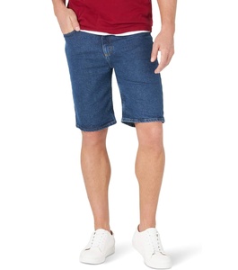 Wholesale 100% Cotton 14 OZ <b>Men's</b> Denim Jorts Custom Design Washed Raw Denim Baggy Cross-pants <b>Jeans</b> <b>Drawstring</b> Casual Knitted - Product Image 1