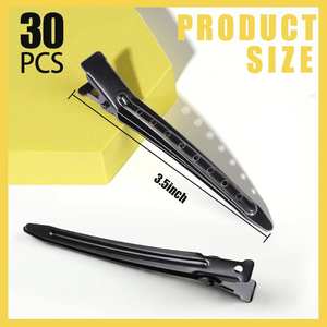 คลิปหนีบผมจระเข้ทำจากโรงงานคลิปปากเป็ดสำหรับร้านทำผมทำจากสเตนเลสสตีล - Product Image 3