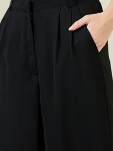 Pantalones Elegantes Hechos a Medida con Pliegues Delanteros, Cierre de Cremallera, Antiarrugas, Ecológicos, Estilo Urbano para Clientes de Boutique - Product Image 4