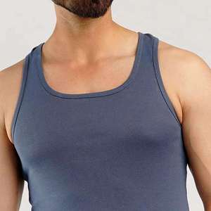 High quality Wholesale New Cotton <b>Men</b> Tank Top Breathable Gym Wear Casual Plain Running <b>Singlet</b> Print Solid Colors <b>Men</b> Clothing - Product Image 5